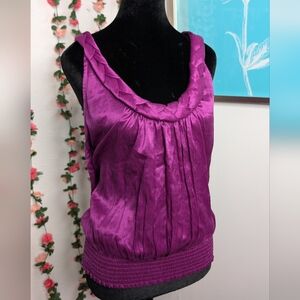 bebe Magenta Sleeveless Blouse